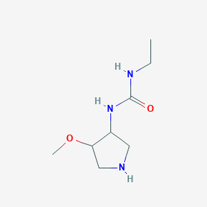 molecular formula C8H17N3O2 B13228636 3-Ethyl-1-(4-methoxypyrrolidin-3-yl)urea 