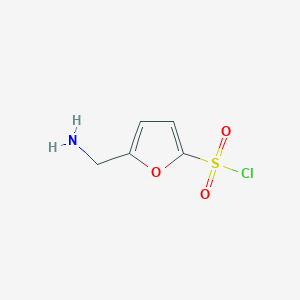 molecular formula C5H6ClNO3S B13228655 5-(Aminomethyl)furan-2-sulfonylchloride 