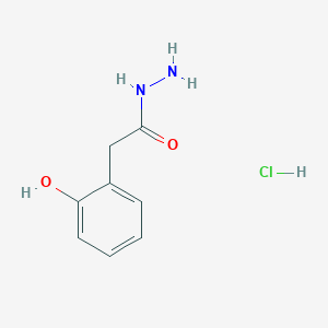 molecular formula C8H11ClN2O2 B13228689 2-(2-Hydroxyphenyl)acetohydrazide hydrochloride 