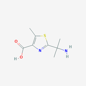 molecular formula C8H12N2O2S B13228719 2-(2-Aminopropan-2-yl)-5-methyl-1,3-thiazole-4-carboxylic acid 