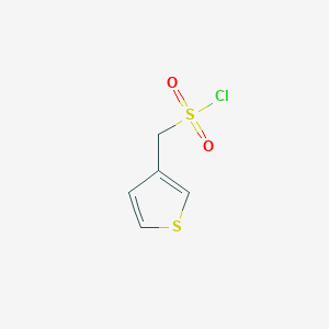 molecular formula C5H5ClO2S2 B13228729 (Thiophen-3-yl)methanesulfonyl chloride 