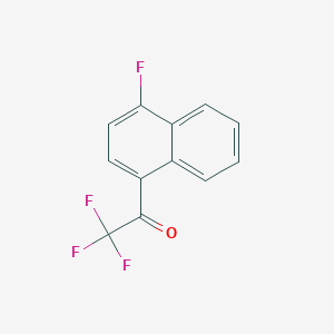 molecular formula C12H6F4O B1322873 1-(4-Fluoronaphthyl) trifluoromethyl ketone CAS No. 664364-14-1