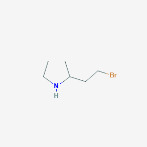 molecular formula C6H12BrN B13228753 2-(2-Bromoethyl)pyrrolidine 