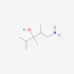 molecular formula C8H19NO B13228760 1-Amino-2,3,4-trimethylpentan-3-OL 