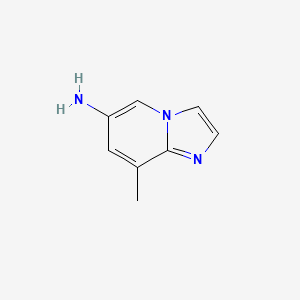 molecular formula C8H9N3 B13228764 8-Methylimidazo[1,2-a]pyridin-6-amine 