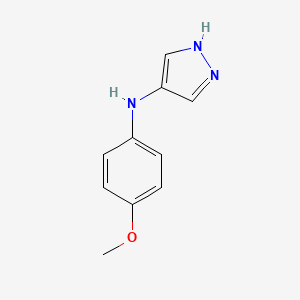 molecular formula C10H11N3O B13228768 N-(4-Methoxyphenyl)-1H-pyrazol-4-amine 