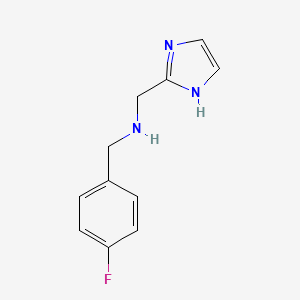 molecular formula C11H12FN3 B13228776 [(4-Fluorophenyl)methyl](1H-imidazol-2-ylmethyl)amine 