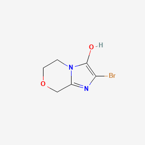 molecular formula C6H7BrN2O2 B13228790 2-Bromo-5H,6H,8H-imidazo[2,1-c][1,4]oxazin-3-ol 