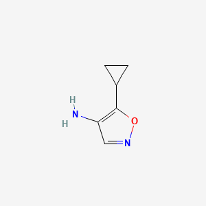 molecular formula C6H8N2O B13228801 5-Cyclopropyl-1,2-oxazol-4-amine 
