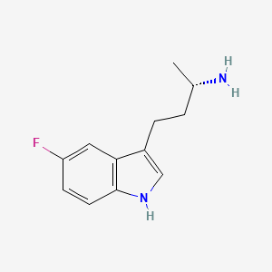 molecular formula C12H15FN2 B13228803 (2S)-4-(5-Fluoro-1H-indol-3-yl)butan-2-amine 