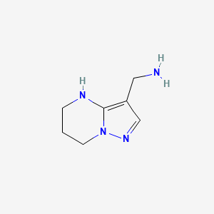 molecular formula C7H12N4 B13228805 (4,5,6,7-Tetrahydropyrazolo[1,5-A]pyrimidin-3-ylmethyl)amine 
