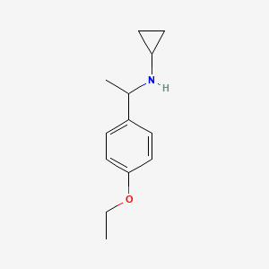 molecular formula C13H19NO B13228834 N-[1-(4-Ethoxyphenyl)ethyl]cyclopropanamine 