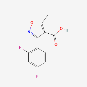 molecular formula C11H7F2NO3 B1322884 3-(2,4-Difluorophenyl)-5-methylisoxazole-4-carboxylic acid CAS No. 334971-42-5
