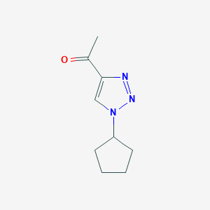 molecular formula C9H13N3O B13228862 1-(1-Cyclopentyl-1H-1,2,3-triazol-4-yl)ethan-1-one 