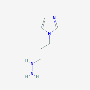 molecular formula C6H12N4 B13228900 1-(3-hydrazinylpropyl)-1H-imidazole 