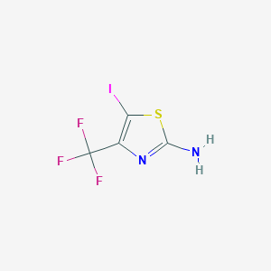 molecular formula C4H2F3IN2S B1322891 5-Iodo-4-(trifluoromethyl)thiazol-2-amine CAS No. 682342-65-0