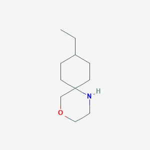 molecular formula C11H21NO B13228911 9-Ethyl-4-oxa-1-azaspiro[5.5]undecane 
