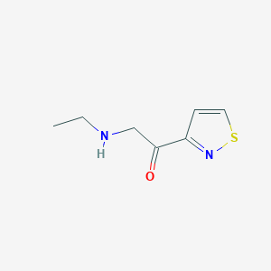 molecular formula C7H10N2OS B13228919 2-(Ethylamino)-1-(1,2-thiazol-3-yl)ethan-1-one 