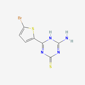 molecular formula C7H5BrN4S2 B13228984 4-Amino-6-(5-bromothiophen-2-YL)-1,3,5-triazine-2-thiol 