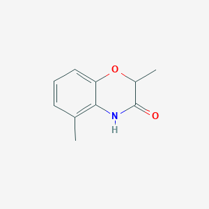molecular formula C10H11NO2 B13229052 2,5-Dimethyl-3,4-dihydro-2H-1,4-benzoxazin-3-one 