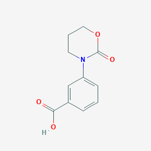 molecular formula C11H11NO4 B13229058 3-(2-Oxo-1,3-oxazinan-3-yl)benzoic acid 