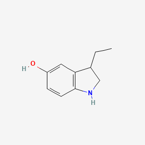 molecular formula C10H13NO B13229083 3-Ethyl-2,3-dihydro-1H-indol-5-ol 