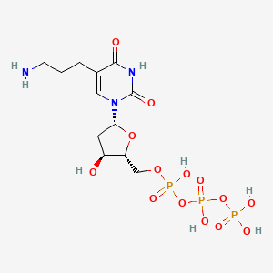 ((2R,3S,5R)-5-(5-(3-Aminopropyl)-2,4-dioxo-3,4-dihydropyrimidin-1(2H)-yl)-3-hydroxytetrahydrofuran-2-yl)methyl tetrahydrogen triphosphate