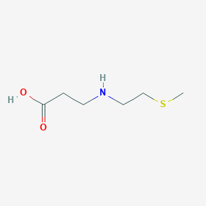 molecular formula C6H13NO2S B13229094 3-((2-(Methylthio)ethyl)amino)propanoic acid 