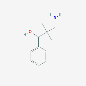 molecular formula C11H17NO B13229119 3-Amino-2,2-dimethyl-1-phenylpropan-1-ol 