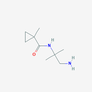 molecular formula C9H18N2O B13229128 N-(1-Amino-2-methylpropan-2-yl)-1-methylcyclopropane-1-carboxamide 