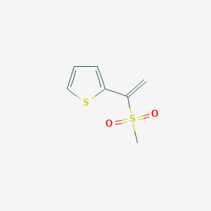 molecular formula C7H8O2S2 B13229130 2-(1-Methanesulfonylethenyl)thiophene 