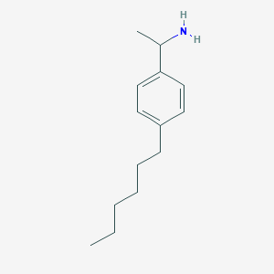 molecular formula C14H23N B13229136 1-(4-Hexylphenyl)ethan-1-amine 