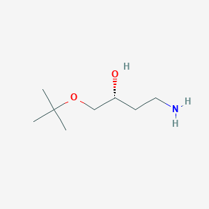 molecular formula C8H19NO2 B13229148 (2R)-4-Amino-1-(tert-butoxy)butan-2-ol 