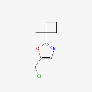molecular formula C9H12ClNO B13229173 5-(Chloromethyl)-2-(1-methylcyclobutyl)-1,3-oxazole 