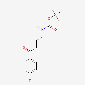 molecular formula C15H20FNO3 B13229182 Tert-butyl (4-(4-fluorophenyl)-4-oxobutyl)carbamate 