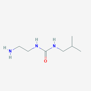 molecular formula C7H17N3O B13229191 3-(2-Aminoethyl)-1-(2-methylpropyl)urea 