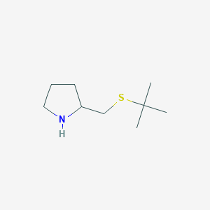 molecular formula C9H19NS B13229206 2-[(Tert-butylsulfanyl)methyl]pyrrolidine 