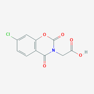 molecular formula C10H6ClNO5 B13229210 2-(7-Chloro-2,4-dioxo-3,4-dihydro-2H-1,3-benzoxazin-3-yl)acetic acid 