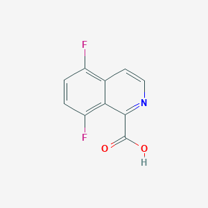 molecular formula C10H5F2NO2 B13229213 5,8-Difluoroisoquinoline-1-carboxylic acid 
