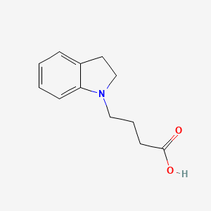 molecular formula C12H15NO2 B13229225 4-(2,3-dihydro-1H-indol-1-yl)butanoic acid 