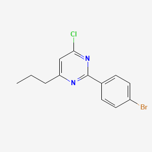 molecular formula C13H12BrClN2 B13229250 2-(4-Bromophenyl)-4-chloro-6-propylpyrimidine 