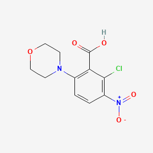 molecular formula C11H11ClN2O5 B13229273 2-Chloro-6-(morpholin-4-yl)-3-nitrobenzoic acid 