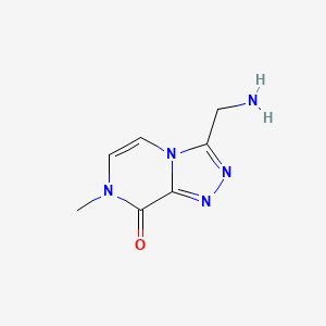 molecular formula C7H9N5O B13229281 3-(Aminomethyl)-7-methyl-7H,8H-[1,2,4]triazolo[4,3-a]pyrazin-8-one 