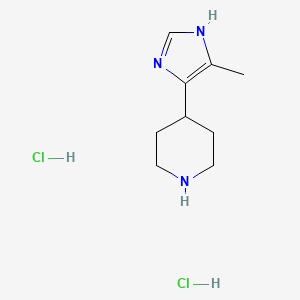 molecular formula C9H17Cl2N3 B1322929 4-(5-methyl-1H-imidazol-4-yl)piperidine dihydrochloride CAS No. 147960-33-6