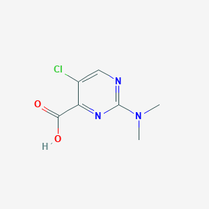 molecular formula C7H8ClN3O2 B13229313 5-Chloro-2-(dimethylamino)pyrimidine-4-carboxylic acid 