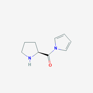 molecular formula C9H12N2O B13229323 1-[(2S)-Pyrrolidine-2-carbonyl]-1H-pyrrole 