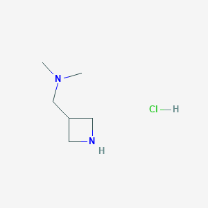 molecular formula C6H15ClN2 B1322935 氮杂环丁-3-基-N,N-二甲基甲胺盐酸盐 CAS No. 741287-55-8