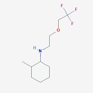molecular formula C11H20F3NO B13229357 2-methyl-N-[2-(2,2,2-trifluoroethoxy)ethyl]cyclohexan-1-amine 