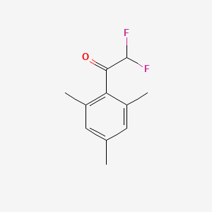 molecular formula C11H12F2O B13229372 2,2-Difluoro-1-(2,4,6-trimethyl-phenyl)-ethanone 