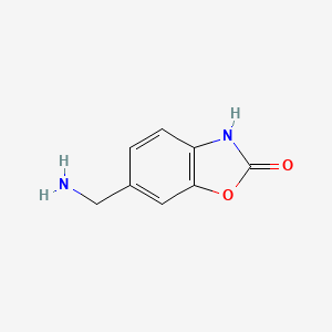 molecular formula C8H8N2O2 B13229374 6-(Aminomethyl)-2,3-dihydro-1,3-benzoxazol-2-one 